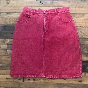 Red denim vintage Guess skirt